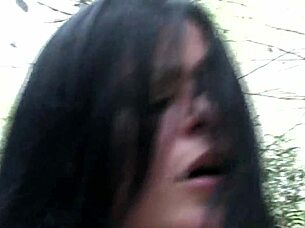 horny brunette mom hungry for cock, bent over for deepthroat and anal finger?