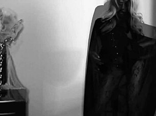 horny witch fucks herself with cane teaser