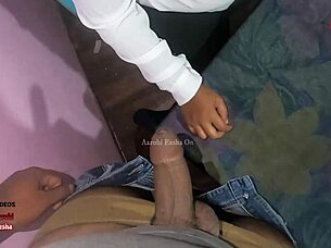 Ebony Indian Female Doctor Takes Good Care of Her Patient's Big Cock?