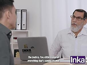 young argentine seduces boss, stepson fucks her