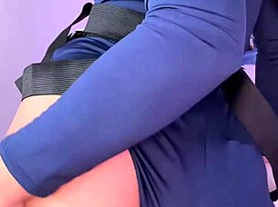 Military Latina In Costume Commands Semen On Tits