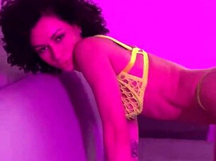 hot girl slowly undresses, rips clothes, performs sensual striptease, then fingers her pussy in solo masturbation