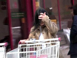 horny brunette mom hungry for cock, bent over for deepthroat and anal finger?