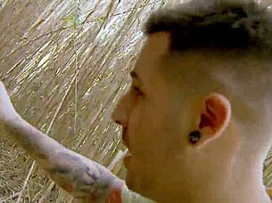 young french angela jerks off and gets rough fucked in reeds