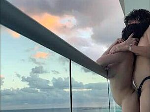 i enjoy strap on love with brunette in cancun