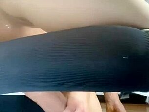 fucking her pussy with toys.