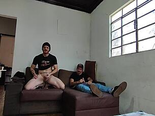 carlos urach and carmona stroke their big cocks together in gay fetish