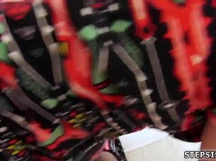 A shy teen explores taboo with stepmates