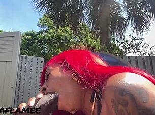 Camping turns wild with deepthroat and cum.