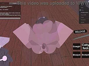 the girl in roblox gives blowjob to big black cock then anal