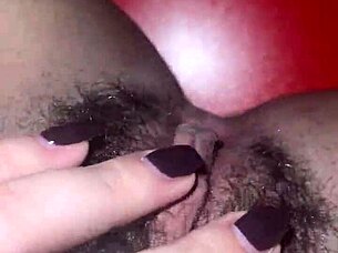 i'm having fun alone fingering my hairy pussy 😊