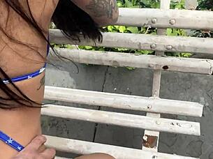 Fucking Hot Brunette Gih Ribeiro In The Garden! 🌳