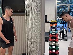 i'm horny in gym with muscular bodybuilder