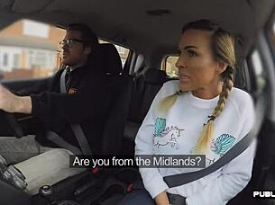 I watch this busty milf fuck in a car during driving lesson