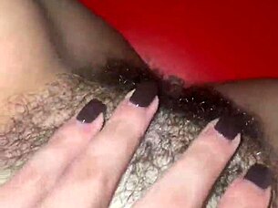 i'm having fun alone fingering my hairy pussy 😊