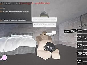 the girl in roblox gives blowjob to big black cock then anal