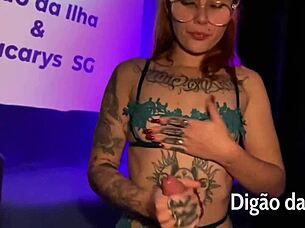 brazilian gamer engages in intense gaming session with deep throating and oral play