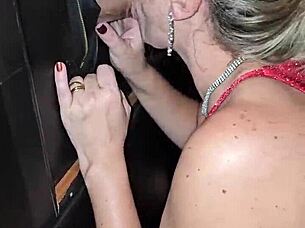 cuckold takes wife to gloryhole party