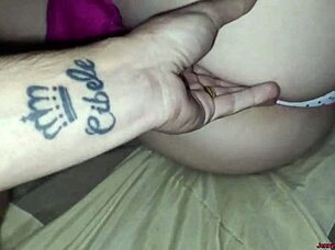 touching young 18+ latina's wet pussy before fucking her tight anal in bedroom