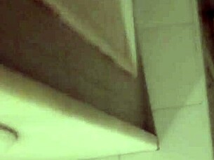 He goes to the bathroom for some private masturbation