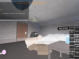 the girl in roblox gives blowjob to big black cock then anal