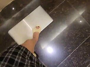 Shemale Ting Xuan's outdoor stroll turns public with unexpected peeing