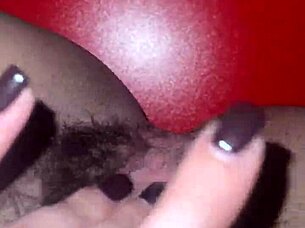 i'm having fun alone fingering my hairy pussy 😊