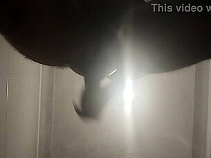 He goes to the bathroom for some private masturbation