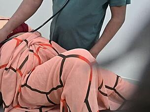 Hey, I'm the Indian doctor checking this lady patient in the clinic. 😊 What's the issue?