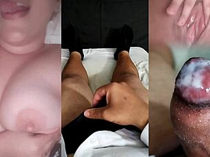 Ex Girlfriend Provokes With Her Tits Until I Cum On Sheer Red