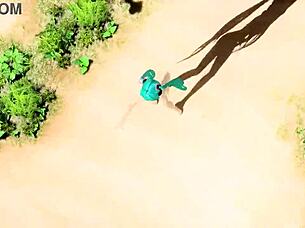 Hatsune Miku from Dear Cocoa Girl Project Diva in a full nude mod showcasing her big tits and ass