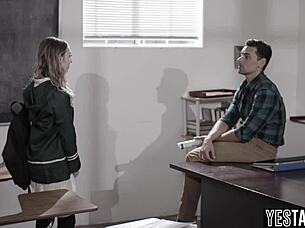 Petite Blonde Teen 18+ Pounded By Mature Teacher After Drama Practice, Feeling Hardcore Emotions With Monster Cock.