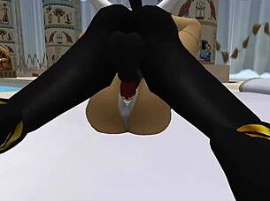 Lady bastet of egypt uses her servant girl for blowjob