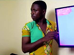 oral twins and bareback fuck in africa... rough hardcore with creampie