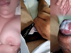 Ex Girlfriend Provokes With Her Tits Until I Cum On Sheer Red