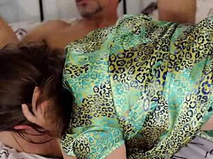 Scene 2290 features clothed sex in satin lingerie with pov