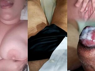 Ex Girlfriend Provokes With Her Tits Until I Cum On Sheer Red