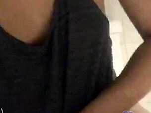 a girl touches herself on periscope in a live show