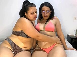 Teaching her big dildo use turns hot