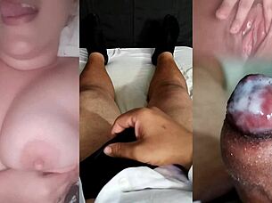 Ex Girlfriend Provokes With Her Tits Until I Cum On Sheer Red