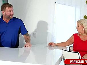 Busty milf Alura Jenson is sprayed after fucking with Colby Jansen