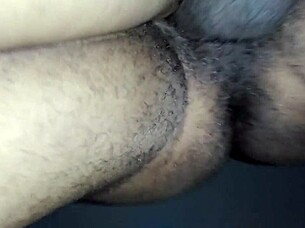 I roughly grab her natural tits and fuck raw like this