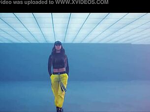 Shemale dancing in music video compilation with cumshot