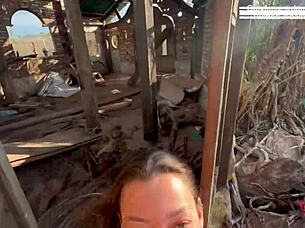 Caught fucking at the waterfall with Damiana.