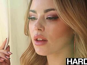 blonde beauty makes love to long distance bf in lingerie and doggystyle