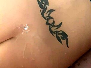 Suggestive Cumshot On Lisa's Tattooed Ass.