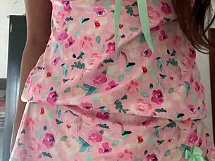 look at this innocent girl in pajamas