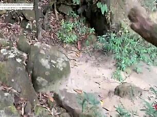 Caught fucking at the waterfall with Damiana.