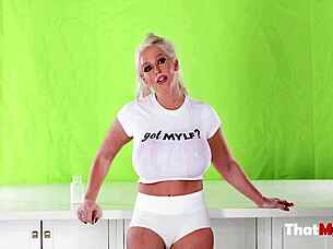 Blonde Milf Alura Jensen's Strategy to Milk Money in Full Movie