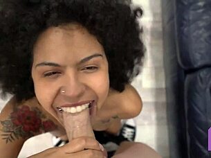 Slutty Latina says, 'Deepthroat blowjob now!'